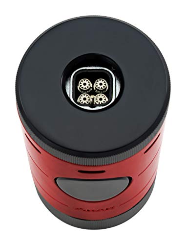 XiKAR Volta Quad Flame Tabletop Cigar Lighter in an Attractive Gift Box Warrant (Red)