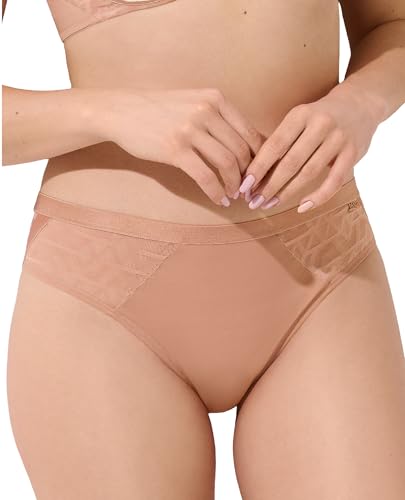 Culotte opale femme inserts semi-transparents tissu doux taille élastique coupe confortable