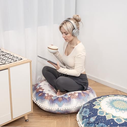 Coussin de sol ergonomique pour soulager le dos en méditation