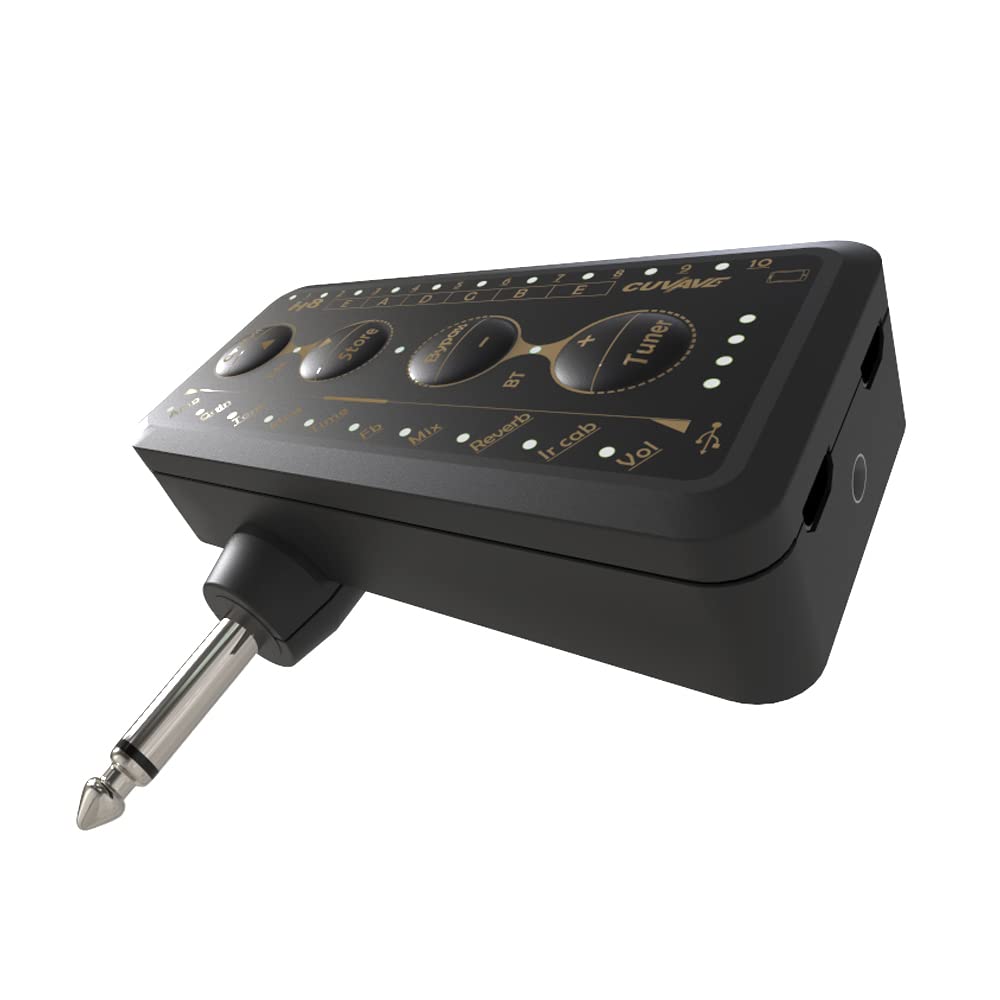 M-Vave H8 - Amplificatore per cuffie per chitarra, effetti integrati, batteria, ingresso strumento e audio Bluetooth
