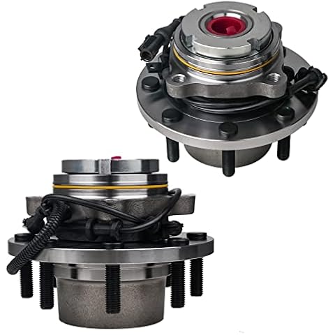 Autoround 515025 4x4 Front Wheel Hub and Bearing Assembly Replacement for 1999-2004 Ford F-250 F-350 F-450 F-550 Super Duty 8 Lug DRW w/ABS Pair Cover