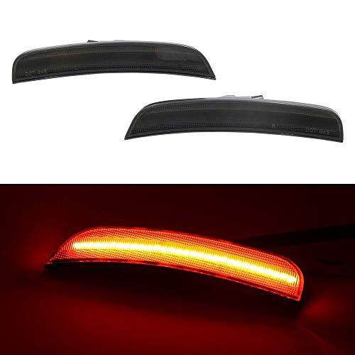 NSLUMO LED Side Marker Lights for Chrysler 300 2015 2016 2017 2018 2019 Smoke Lens Amber Red Marker Lights Chrysler Led Side Marker Lamp Kit