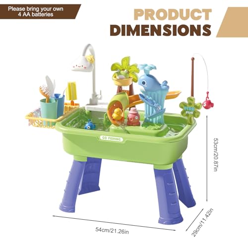 Table à eau électrique avec robinet rotatif 180° pour jardin - 6