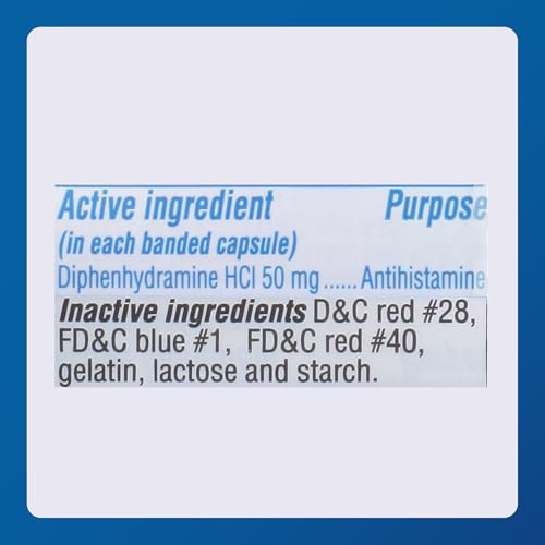 MAJOR Banohpen - Complete Allergy Medication - Diphenhydramine HCI 50 mg - Antihistamine - 100 Capsules (1 Pack)