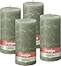 Produktbild Bolsius Rustik Stumpenkerze XXL - Grün - 4 Stück - 20 x 10 cm - Deko Haushaltskerzen - Länge Brenndauer 125 Stunden - Geruchlos - Enthält Natürliches Pflanzenwachs - Ohne Palmöl