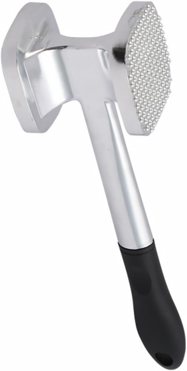 ABOOFAN Aluminum Steak Hammer Meat Tenderisers Kitchen Steak Hammer Meat Tenderizer Mallet Heavy Duty Meat Hammer Meat Tenderiser Hammer Kitchen Tool for Use Pounder Silver Aluminum Alloy.