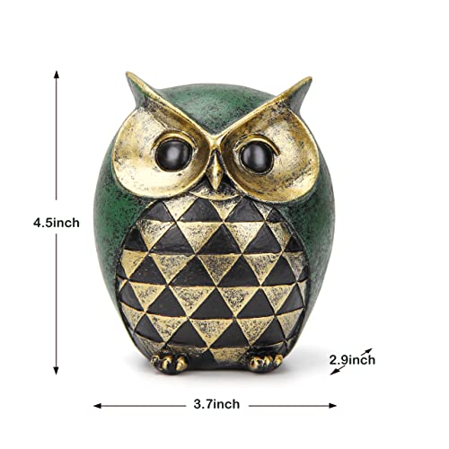 Leekung Owl Statue for Home Decor Accents,Owl Decor for Modern Bathroom Bookshelf Bedroom Mantle Living Room Home Office TV Stand Shelf Boho Decorations,Retro Decor Small Bird Items Gift for Women - Image 3