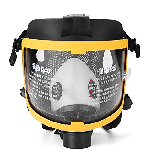 Generico Sistema di respirazione Completamente Viso dell'Aria elettrica con Il Tubo di respirazione - Maschera di Gas a Flusso costante Regolabile per Una Protezione sicura della respirazione