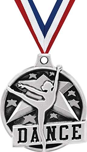Crown Awards 1.5" Dance Medal - Silver Dancing Award Medals