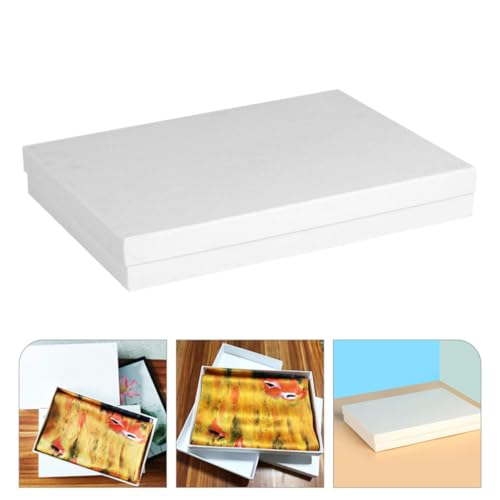 Boîtes présent faciles à nettoyer lot de 10 boîtes blanches solides avec couvercle - 7
