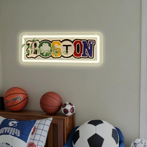 Image of Vintage Sports Themed Neon Sign Decor for Man Cave Game Room