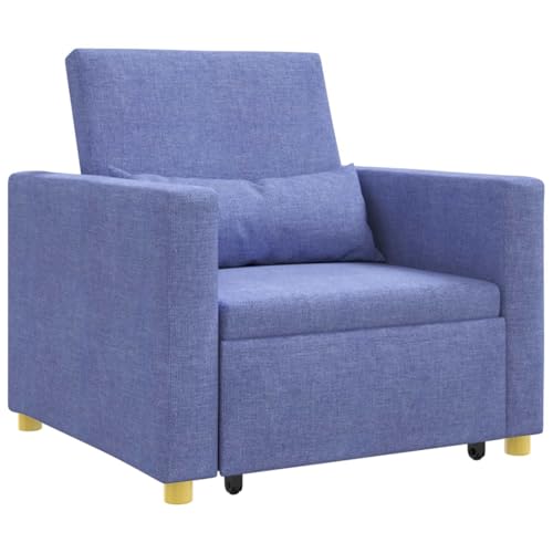 hliofuir Sofá cama individual 3 en 1, color azul vaquero, 90 x 165 x 87 cm, marco de acero, ahorra espacio, diseño moderno, acogedor para salón, habitación de invitados, habitaciones pequeñas