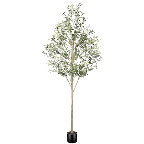 FEELEAD 7FT Olive Trees Artificial Indoor – Faux Tree 7 Feet for Home Decor - image 2