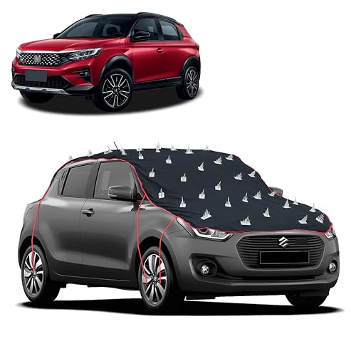 Image of Dog Protection Spike Car Cover for WR-V Bonnet to Roof Easy Installation with 4 Elastic Hook Strap | Anti-Scratch Soft Cotton Inner | Complete Protection from Street Dogs & Monkeys