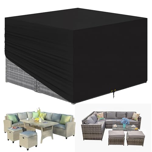 Funshot Garden Furniture Covers Waterproof, 300x300x90 cm, Large Outdoor Furniture Cover