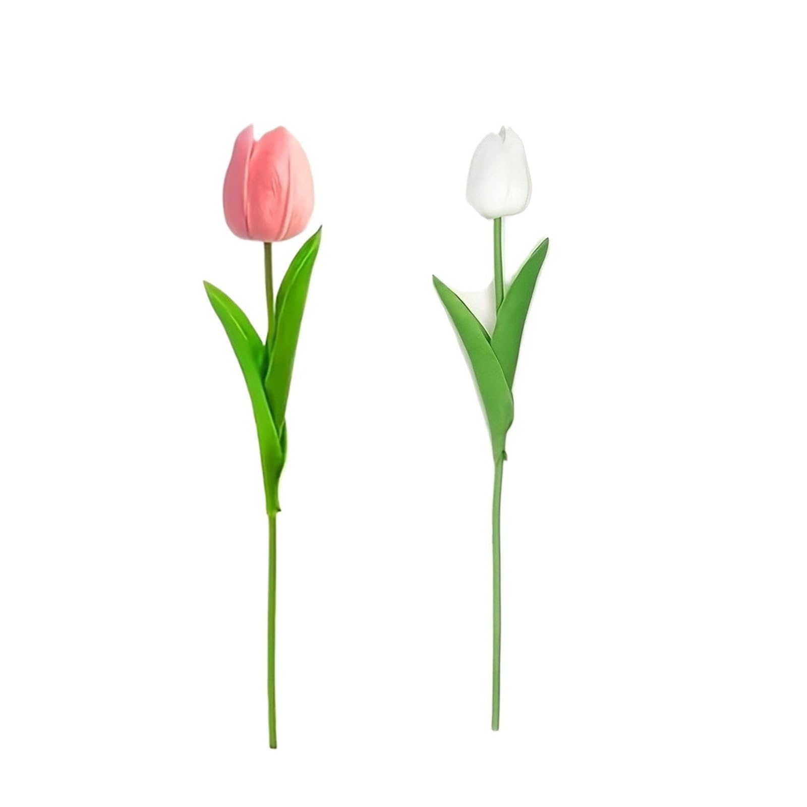 Yeobezn Artificial Buttercup Flowers 30PCS Artificial Flowers Bouquet Realistic Multi Bloom Tulips With Foliage Wedding/Mother's Day Decor
