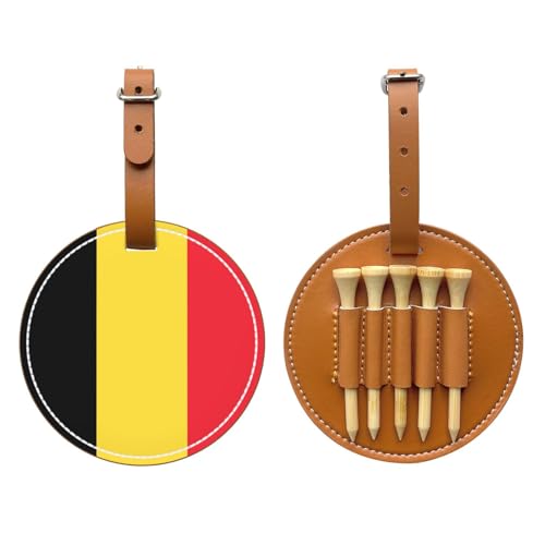 WXXWXD Flag of Belgium Printed Golf Tee Storage Bag - Portable Storage, Easily Organize Tees