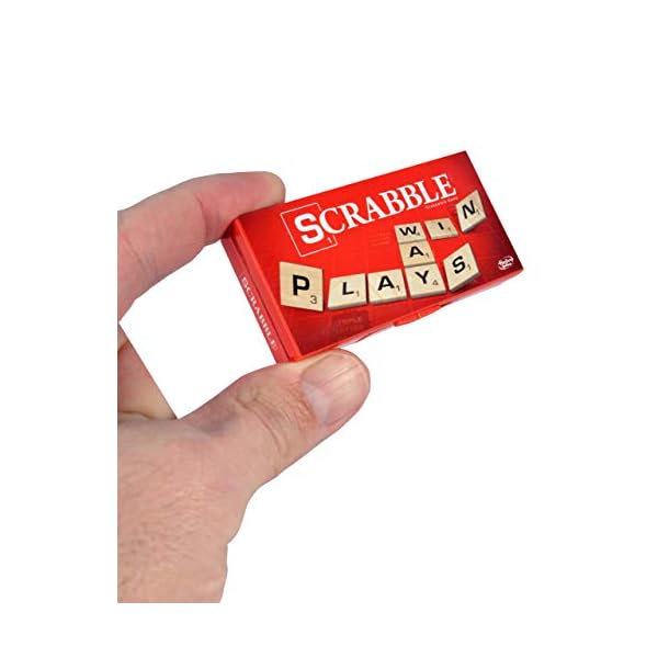 World's Smallest Scrabble, Miniature Magnetic Board, 98 Letters, 5 Blank Tiles & Portable Case, Family Game, Classic Scrabble Game, Perfect for Stocking Stuffers, Easter Gifts, Party Favors, Ages 8+