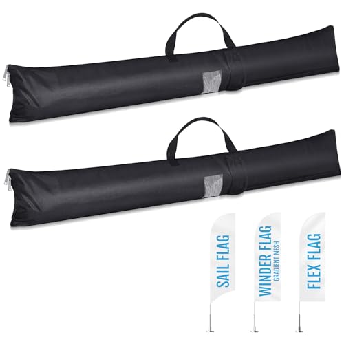 Aliceset 2 Pcs flag carrying case storage Bag feather flag cloth flag color guard banner carrier teardrop flag pole bags Kit Waterproof Oxford Mic Stand Tripod Carrying Case Portable