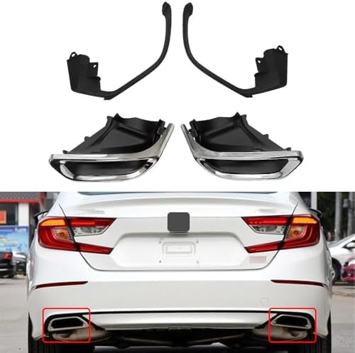 Left & Right Exhaust Muffler Tail Pipe Tip Compatible with 2018 2019 2020 Honda Accord Modified Upgrade Tailpipe with Bracket