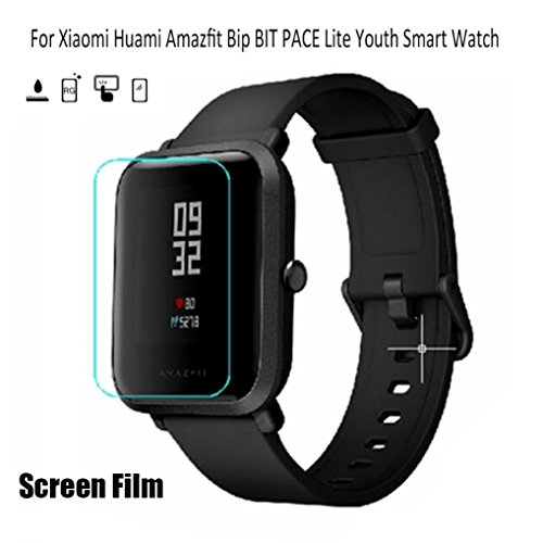 Amazfit Bip Accesorios, Zolimx 3Pcs HD Película de Cristal LCD Pantalla Protectors Película para Xiaomi Amazfit Deporte Smartband