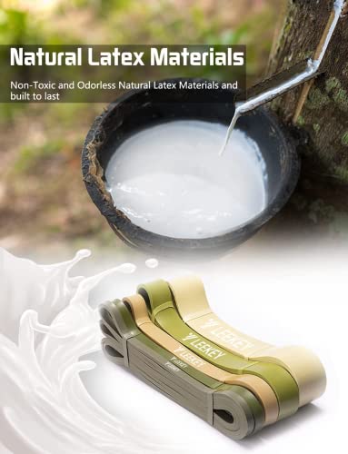 Leekey Resistance Band Set, Pull Up Assist Bands - Stretch Resistance Band - Mobility Band Powerlifting Bands For Resistance Training, Physical Therapy, Home Workouts (Green（Set Of 4）) #TOP4