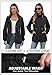 Zando Lightweight Rain Jacket Women Waterproof - Womens Rain Coat with Hood Light Windbreaker Jacket Trench Coat Windproof Travel Raincoat for Women Spring Fall Jackets 2026 Outdoor Black XL