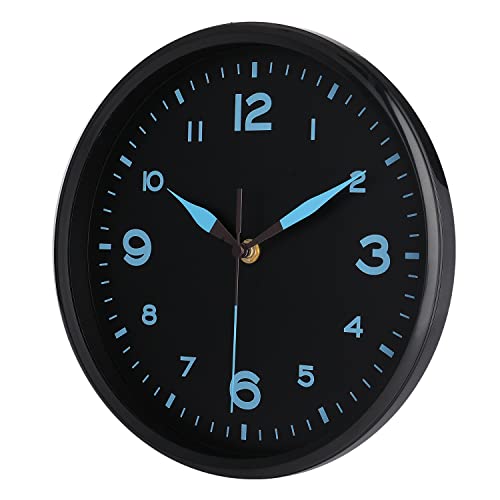 Diyzon Black Wall Clock Silent Non Ticking 10 Inch Quality Quartz Clock - Battery Operated - Easy To Read - Modern Design And Fashion Style - Suitable For Home/School/Decoration Clock (Black) #TOP1