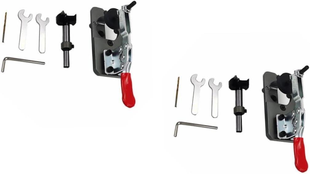Uonlytech 2sets Concealed Hinge Woodworking Supplies Hinge Jig Kit Positioning Tool