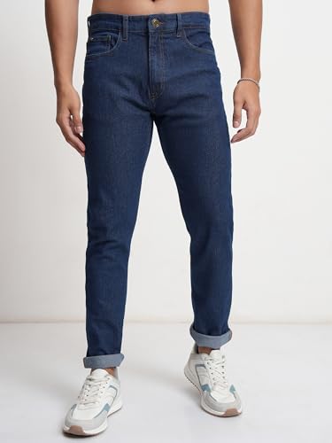 Image of Highlander Mens Tapered Fit Denim Jeans for Man|Regular Length|Mid-Rise|Stretchable Fabric | Jeans for Man | Men Jeans