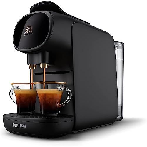Versuni PHILIPS L’OR Barista Sublime Capsule Coffee Machine, Double Shot, 1 or 2 Cups, Full Coffee Menu, Black (LM9012/60)
