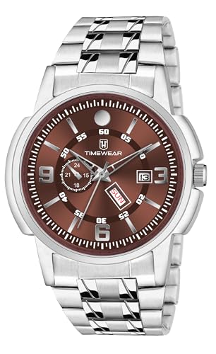 Image of TIMEWEAR Analog, Day Date Functioning, Stainless Steel Chain Watch for Men