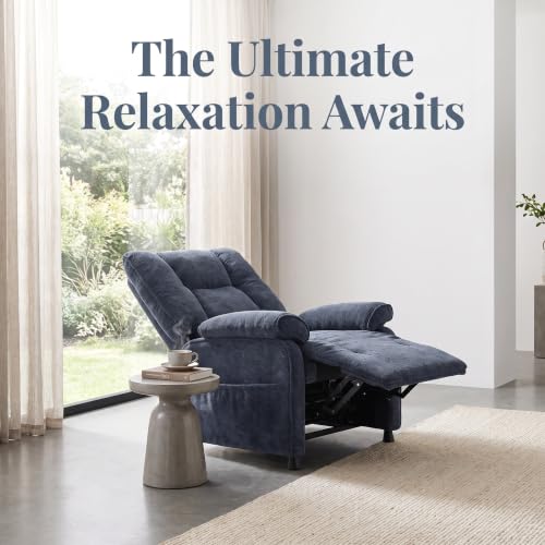 Image of Electric Recliner Chair, 90 to 160 Adjustment with Remote, Blue