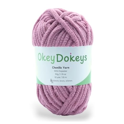 Mix and Match Colors, Automatic Discount at Checkout – Size 6 Chenille Yarn (50g 38yds) – for Crocheting and Knitting, Blankets, Plushies, Amigurumi, and Home Decor – Old Pink, Color 27