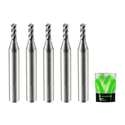 Image of 6mm Shank End Mill Set 3mm Cutting Dia. 4 Flutes AlCrN Coated Carbide Square CNC End Mills, Apply for Alloy Steel, Stainless Steel, and Various Cast Iron (5PCS)