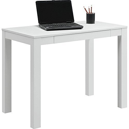 Mainstays Furniture New Parsons Desk With Drawer, Multiple Colors (White) #TOP1