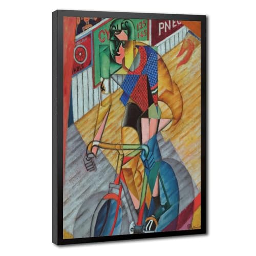 The Cycliste de Jean Metzinger impression sur toile moderne de 20,3x30,5 cm