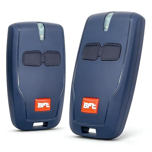 2PCS 433MHz for BFT Garage Door Remote Replacement for BFT Mitto 2/MITTO B RCB02 2-Channel Garage Door Gate Key Fob with Key Ring Compatible with BFT 12V Electric Gate Opener System