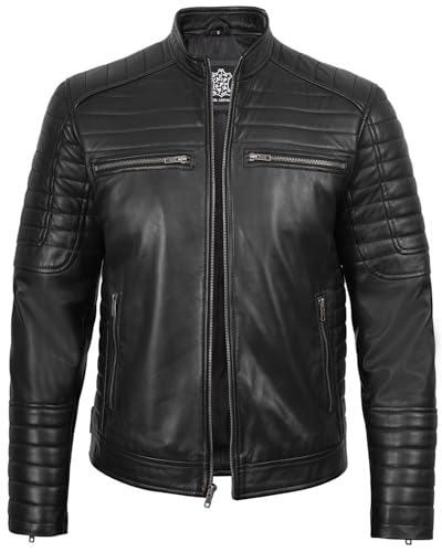 Image of Decrum Real Lambskin Mens Leather Jacket