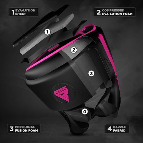 Image of RDX Boxing Headgear, MMA Training, Adjustable Padded Kara,Muay Thai Headgear, Kickboxing, Sparring, Martial Arts, Karate, Taekwondo Helmet
