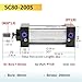80mm Bore Pneumatic Cylinder Double Acting SC80 Large Thrust Air Cylinder Stroke 25-350mm Industrial Automation(SC80-200S)