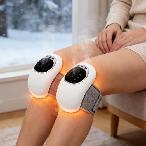 Masajeador de rodilla portátil para aliviar la rigidez con calor y vibración 3