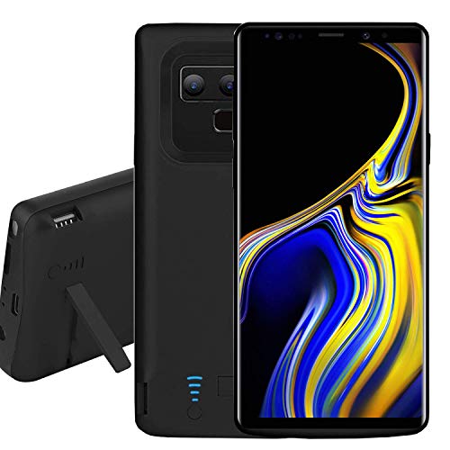 REDGO Note 9 Battery Case, 5000mah Rechargeable Extended Battery Pack Backup USB Port Power Bank Protective Charging Case for Samsung Galaxy Note 9, Black