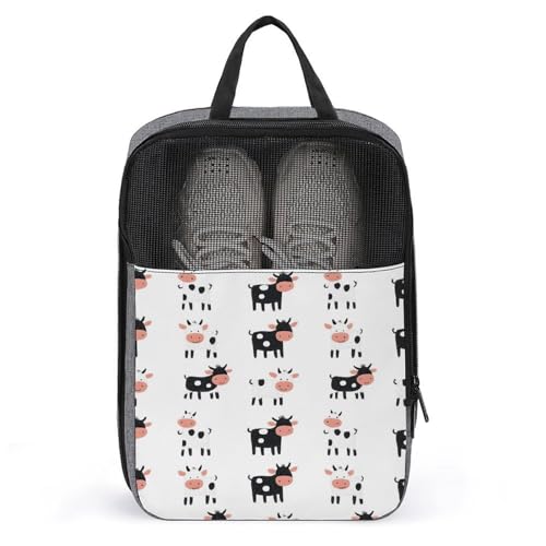Sac à chaussures de golf et voyage motif vache pour hommes et femmes