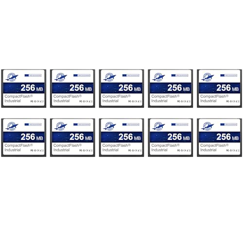 Image of Dogfish Compact Flash Memory Card 256MB 10PACK Industrial CF Type I Card FAT16 for Industrial Equipment and Vintage Digital Cameras