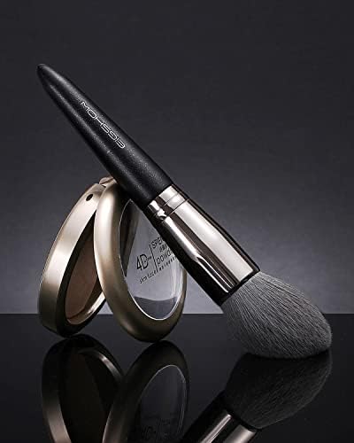 Makeup Brushes Sets, EIGSHOW Vegan Makeup Brushes Cruelty Free Soft Synthetic Bristles for Foundation Blending Face Powder Lip Blush Contour Eyeshadow (Black)