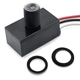 Meskliu AC110-240V Photocell Light Sensor,5A Dusk to Dawn Outdoor Photoelectric Light Control Switch,Hard-Wired Post Eye Light Control with Automatic Illumination Detection Circuit