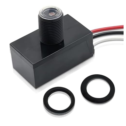 Meskliu AC110-240V Photocell Light Sensor,5A Dusk to Dawn Outdoor Photoelectric Light Control Switch,Hard-Wired Post Eye Light Control with Automatic Illumination Detection Circuit