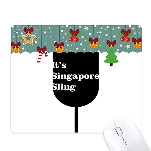 Alfombrilla de ratón Singapur Sling con diseño navideño para oficina y juegos