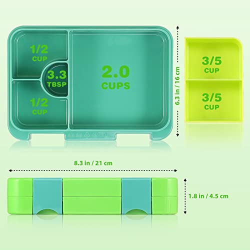 Caperci Dinosaur Bento Lunch Box For Kids - Leakproof 6-Compartment Children's Lunch Container With Removable Compartment - Ideal Portions Size For Ages 3 To 7, Bpa-Free Materials #TOP4